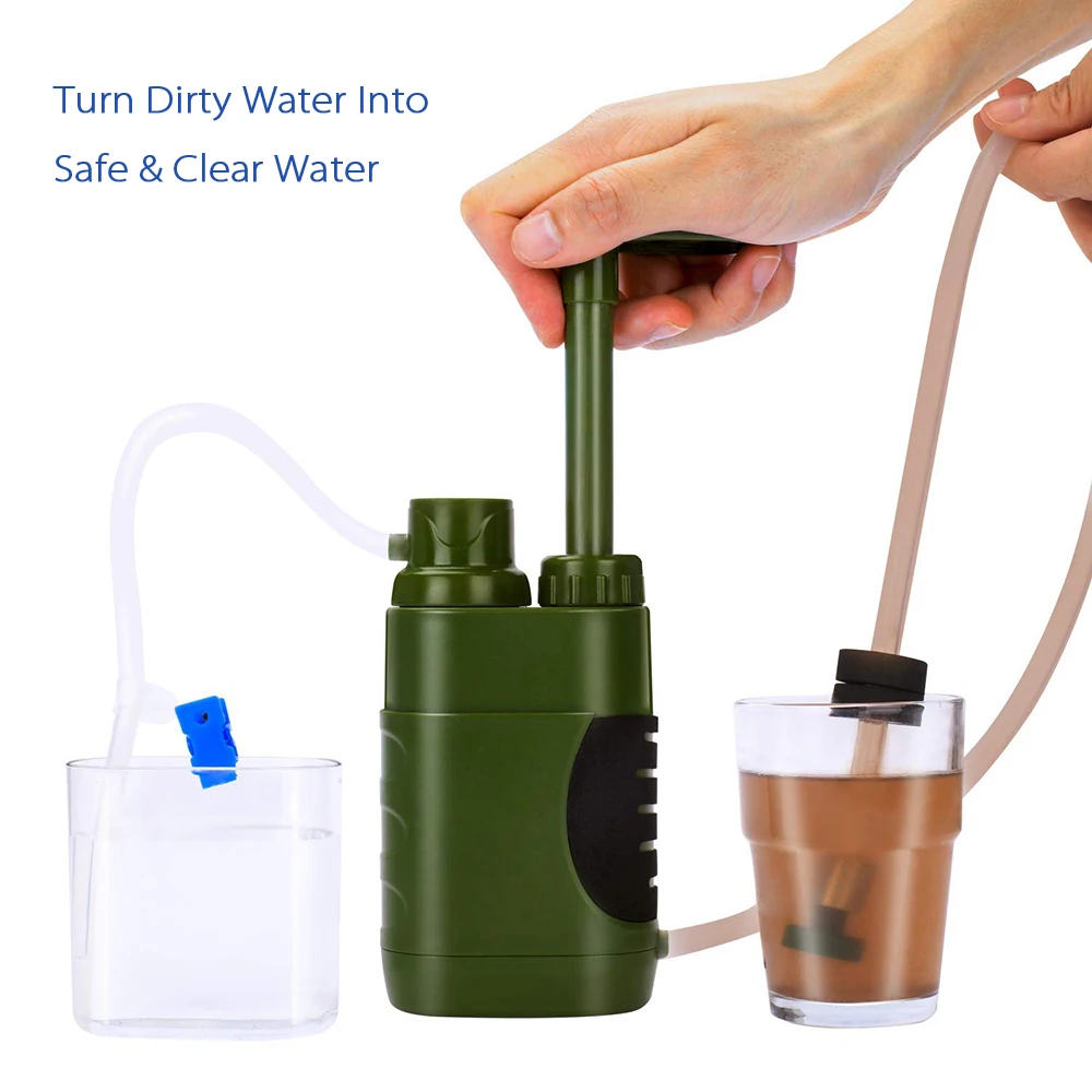 

Emergency Water Purifier Camping Outdoor Water Filter Straw Water Filtration System for Family Hiking Outdoor Camping Equipment