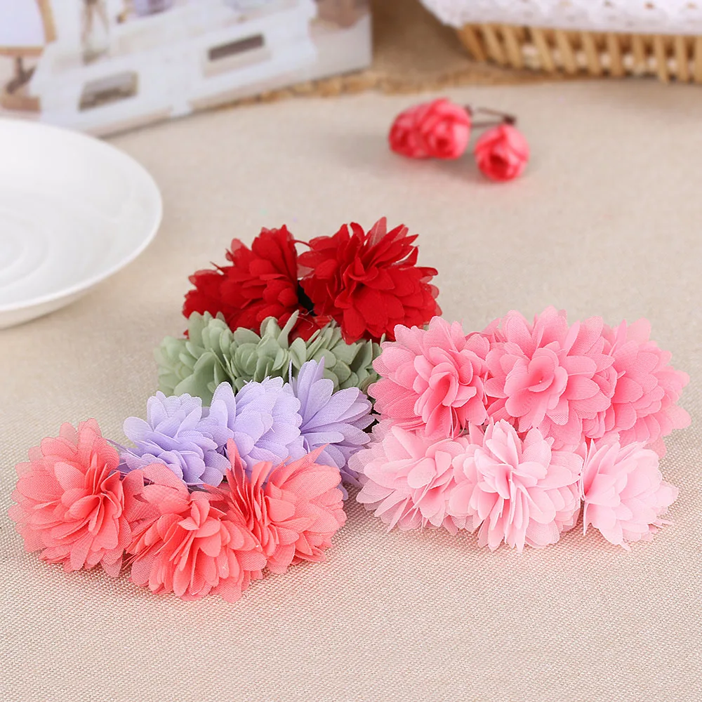 

1PC Cute Fashion Princess Chiffon Flowers Girls Sweet Elastic Rubber Bands Barrettes Party Head wear Hair Accessories