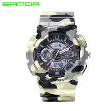SANDA Men Sports Watches Waterproof Fashion Casual Quartz Watch Digital Analog Military Men’s Sports Watches Relogio Masculino