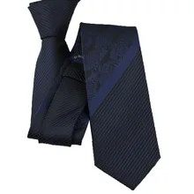 Lammulin Новинка Для мужчин галстуки черный с синим Пейсли Полосатый жаккардовые Средства ухода за кожей Шеи Галстук Тощий Средства ухода за кожей шеи галстук для свадебное платье corbata 6 см