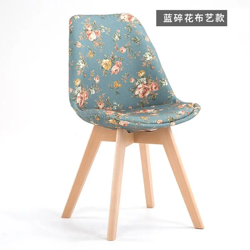 Ткань Comedores современный Muebles домашний стул для столовой задний офисный стул креативный твердый деревянный Северный стул - Цвет: 6