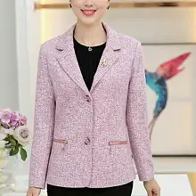 Осеннее пальто для женщин среднего возраста, одежда в западном стиле с отворотом для пожилых людей