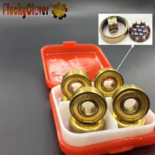 Позолоченный подшипник 608zz миниатюрный титановый радиальный шариковый подшипник 608 для Figet Spinner скутера скейтборда Олли спуск подшипник
