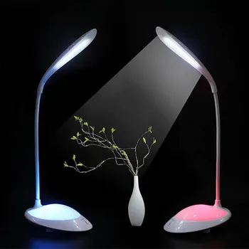

3 Level Dimmable Colorful Base LED Sensor Desk Light Eye-Protection Flexible USB Night Light Table Lamp Light for Kids Study