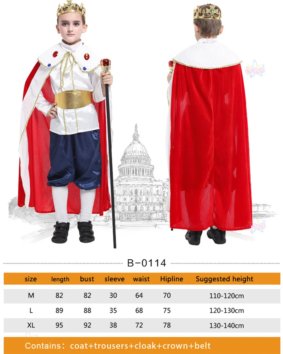 Детский карнавальный костюм на Хеллоуин; Костюм Принца для детей; костюмы короля; Детские костюмы на день рождения для мальчиков; Fantasias; европейские королевские костюмы