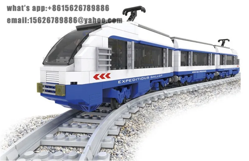 

Ausini Model building kits compatible with lego city train 717 3D blocks Educational model & building toys hobbies for children