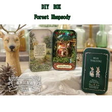 Светодио дный светодиодный свет мебель ручной работы 3D Кукольный дом Box игрушка Diy миниатюрная сцена деревянный миниатюрный театр детская игрушка подарок на день рожден