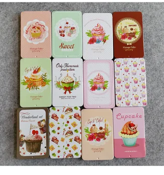 

24pc/lot Cup Cake Printing Mini Collectable box Samll Diy storage box credit card collect case Namecard storage box