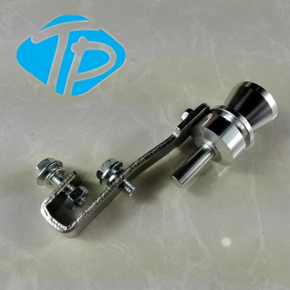 Universal Car Turbo Sound Whistle Simulator Pipe Exhaust Muffler Pipe Silver BOV Simulator Whistler Size S