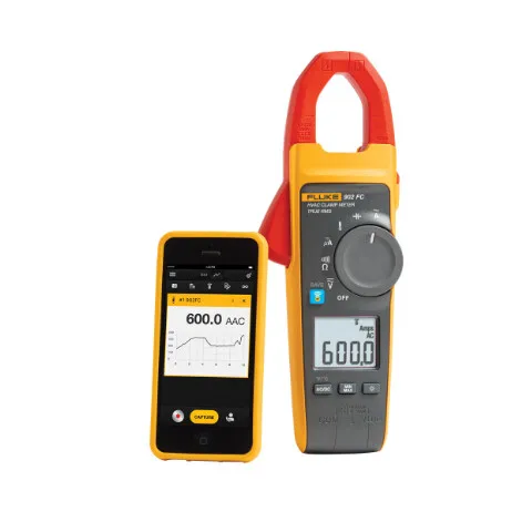 

Fluke 902 FC True RMS Digital Clamp Meter Measure Flame Sensor, 60k ohm, Flue Temperature Variable Frequency Drive Performance