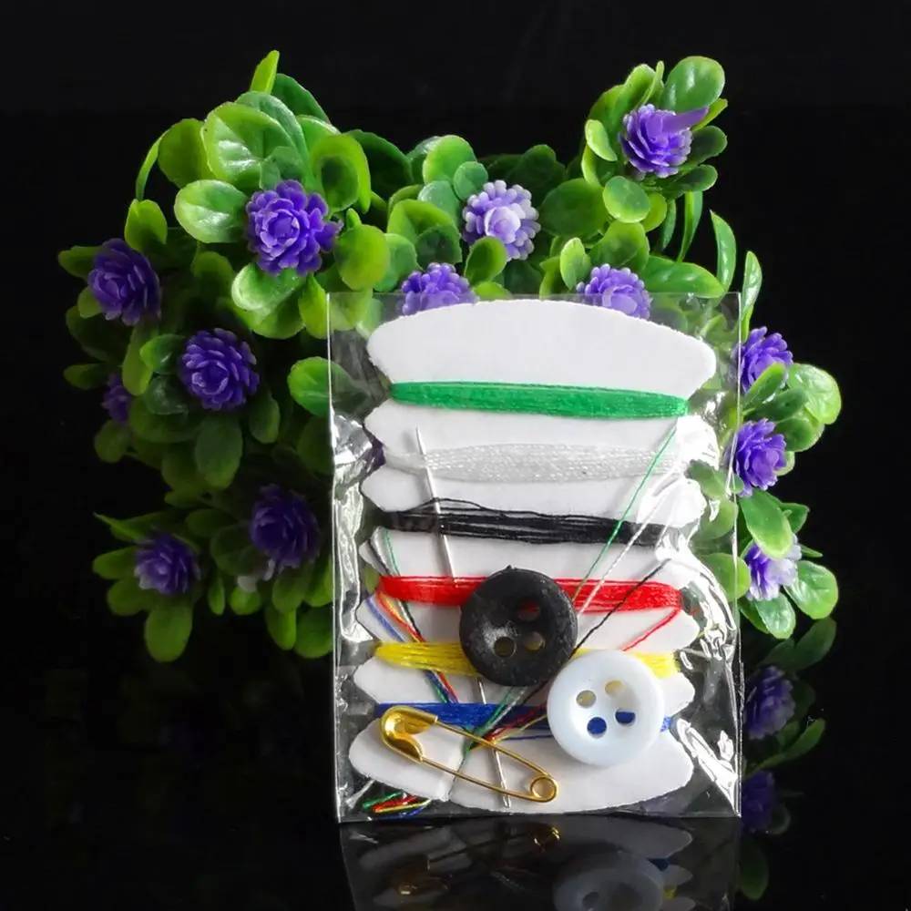 

Portable Sewing Kit, 100 Sets Mini Thread and Needle Hotel Amenities Necessities Grooming Sewing Kit