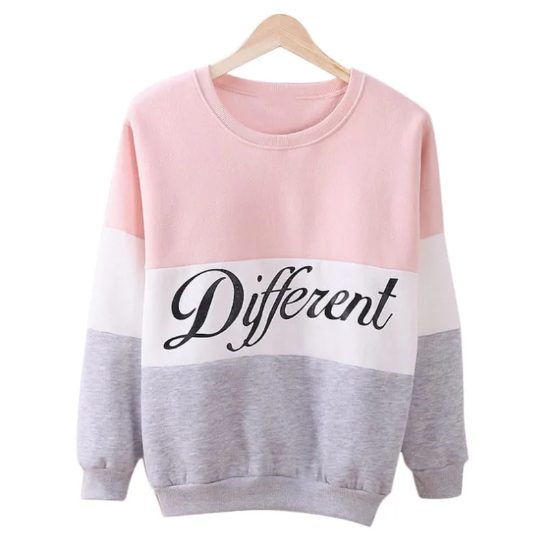 

2016 Autumn and winter women fleeve hoodies printed letters tracksuit for women's casual sweatshirt hoody sudaderas EPHO80027