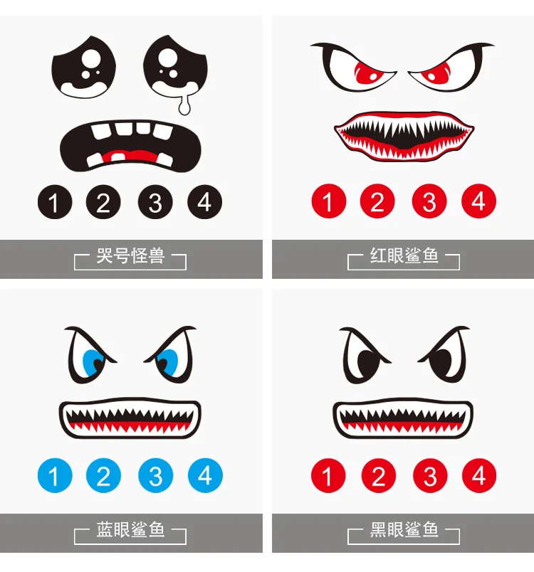 

4PCS/Lot Waterproof Stickers for DJI Spark / Mavic Pro Drone Upgrade Accessories Shark Decal Spare Parts