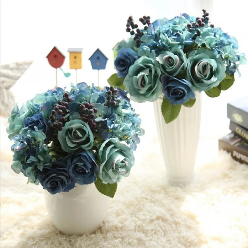 The bouquet of roses Free Shipping Plant silk flowers Imitation flower