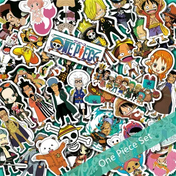 

42 Pcs/Pack One Piece Cartoon Comic Magical Stick Trolley Cartoon Graffiti Tide Brand Travel Skateboard Guitar Luggage Stickers