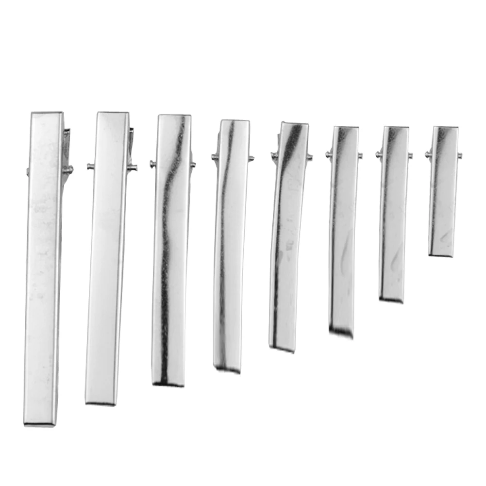 High quality 50 pcs Silver Flat Metal Single Prong Alligator Hair Clips Barrette for Bows DIY accessories hairpins accessories