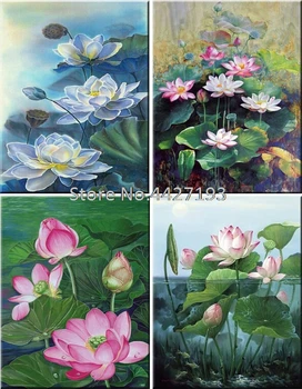 

5d diamond painting Lotus diamodn mosaic picture handmade rhinestone needlework diamond embroidery Home decor