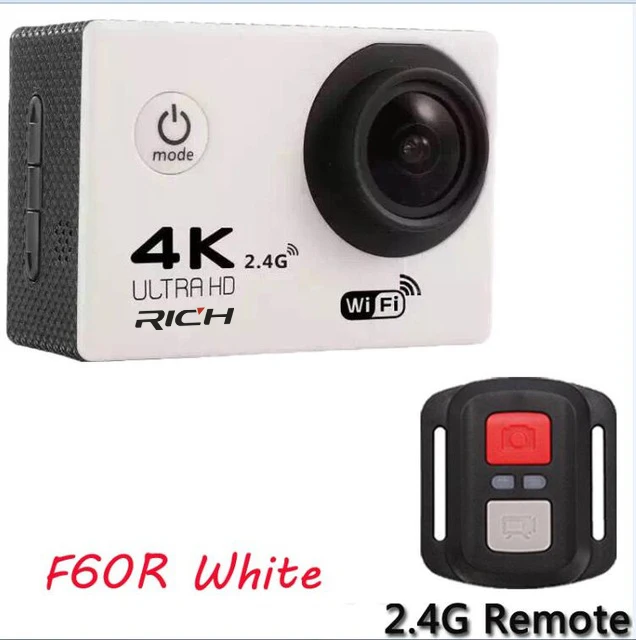 Насыщенная Экшн-камера F60/F60R Ultra HD 4 K/30fps WiFi 2," 170D go шлем Cam pro подводная водостойкая Спортивная камера - Цвет: F60R