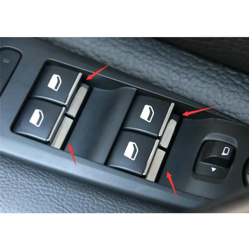 

For 2014 2015 Peugeot 308 408 508 2008 3008 New 3008 5008 Car Styling Door Window Lifter Sequins Trims ABS Plating Chrome Trim