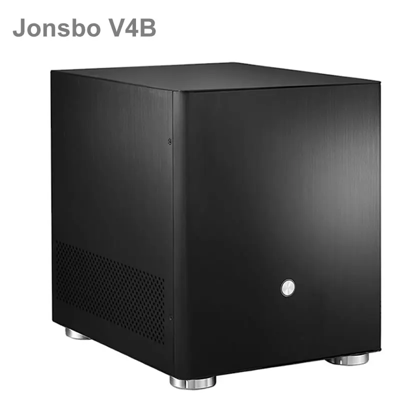 Чехол для компьютера Jonsbo V4 Mini ITX MATX серебристый алюминиевый USB3.0 игровой корпус V4B