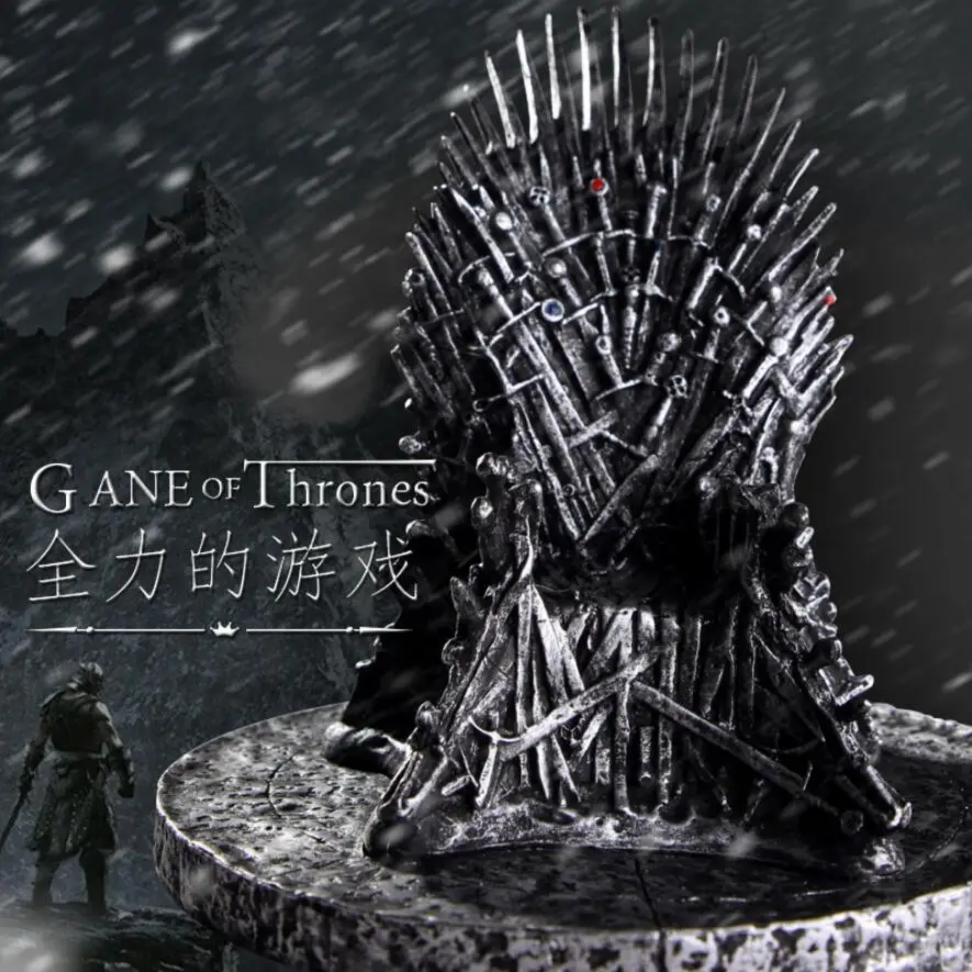 

GAME OF THRONES The Iron Throne Model Figure Song Of Ice And Fire Sword Chair Iron Throne Desk Resin Process Gift