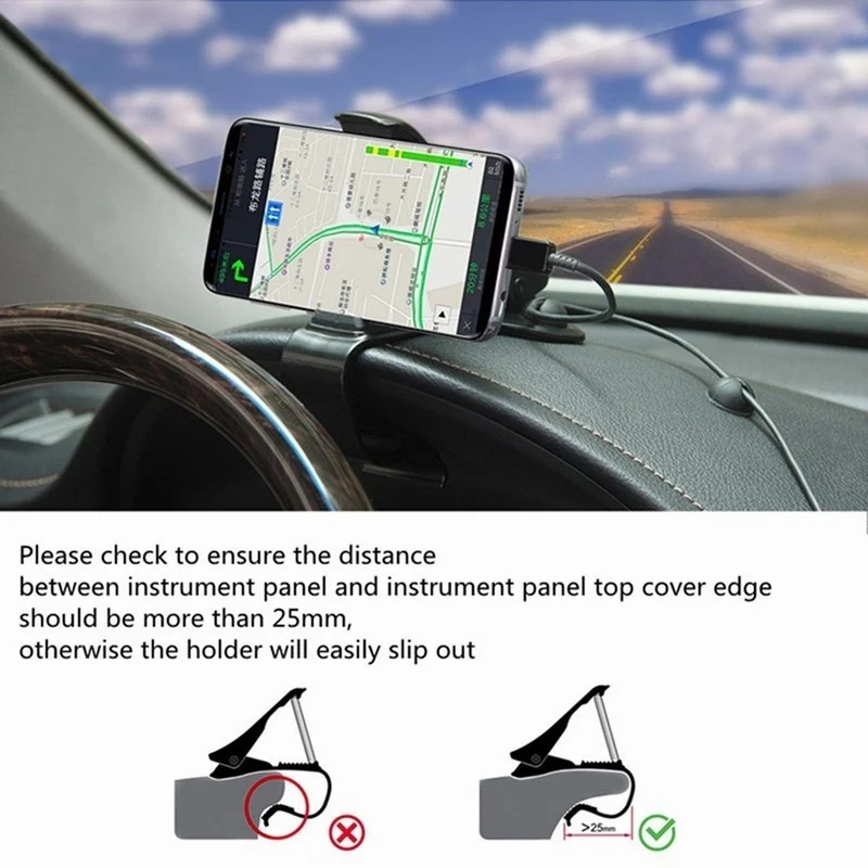 Portefeuille Car Phone Holder Dashboard Cell Phone Holder Mount for iPhone 7 Plus 6 6S Xiaomi Huawei P10 lite Stand Accessories (5)