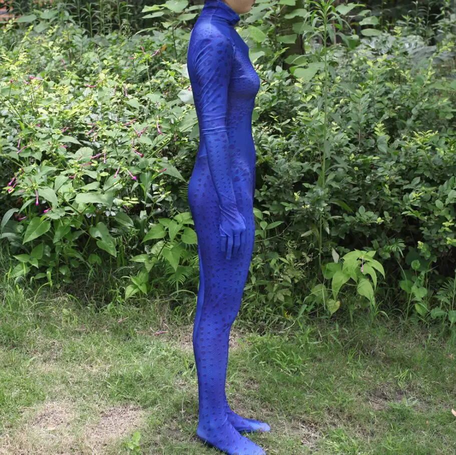 Высокое качество фильм женщины X-MEN Ворон даркхолме Mystique Косплей Костюм Zentai боди костюм комбинезоны