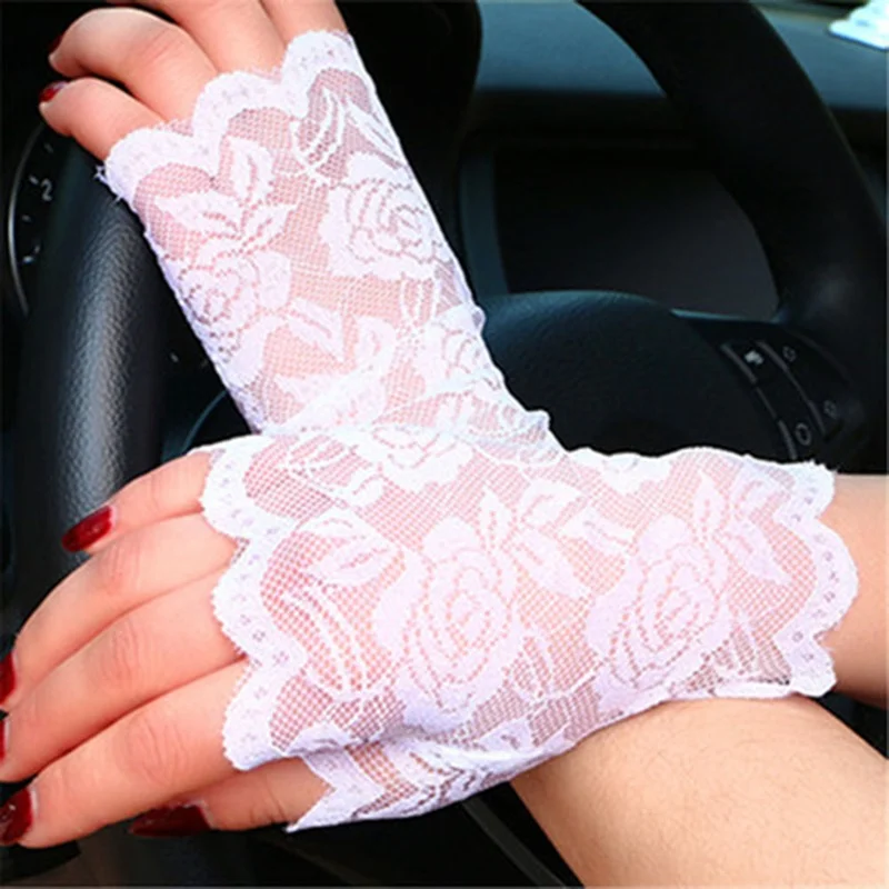 Buy Spring and Summer Women's Semi finger Gloves Lady