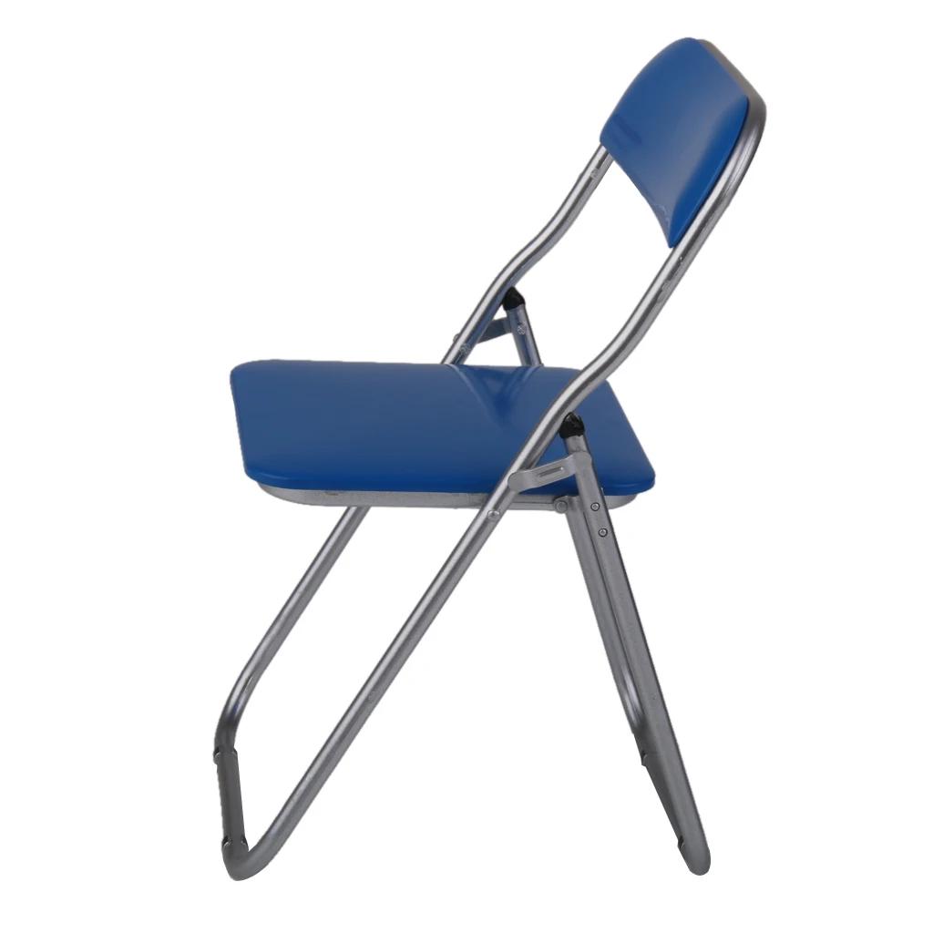 1Pc Miniature Blue Folding Chair for 1/6 Hot Toys 12 Inch Soldiers Action Figure Dolls Accessory Furniture Decor Toy