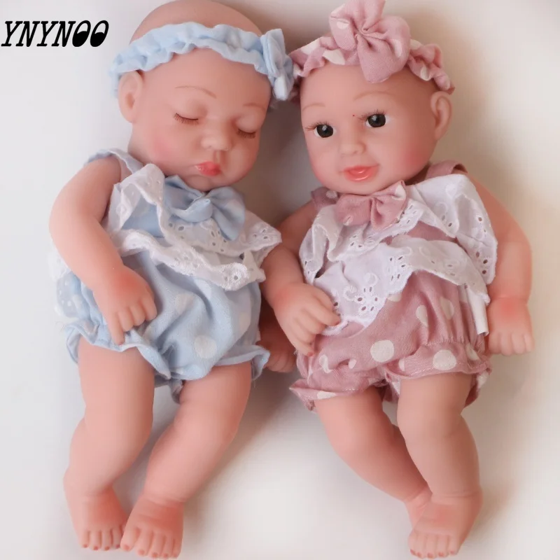 

28cm simulation doll new children's toy rebirth princess doll soft rubber toy soft cute newborn baby Christmas gift
