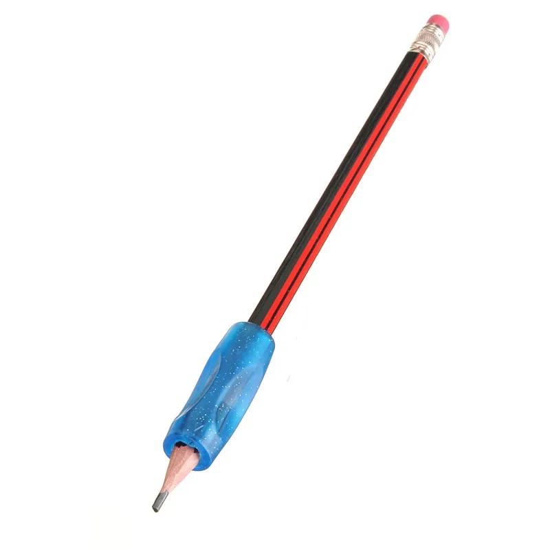 Kicute 4 шт./компл. уникальный 4 цвета дети карандаш ручка Управление рукописного ввода помощи правой и левой рукой мягкий карандаш ручка школьные канцелярские принадлежности