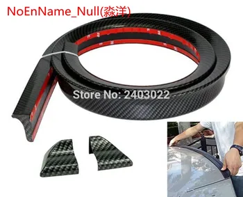 

1.5 Meters Universal Fake Carbon Fiber PU Car Rear Roof Spoiler Trunk lip Wing Car Boky kit Trim