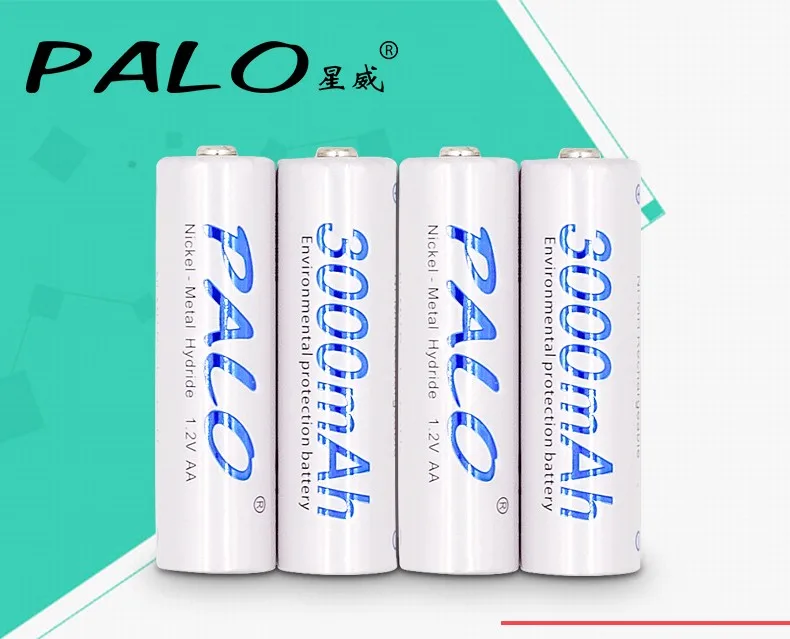 AA/AAA 4 слота зарядное устройство+ 4 шт AA 3000 mah перезаряжаемые батареи+ 4 шт aaa 1100mah nimh батареи