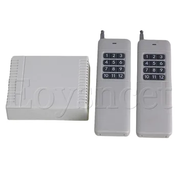 

2 Transmitter DC12V 12CH 433MHz 300M Remote Control Switch for Light