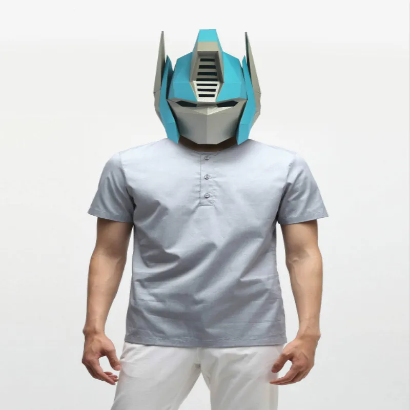 

Paper Mask 3d Optimus Prime Costume Cosplay DIY Paper Craft Model Mask Christmas Halloween Prom Party Gift