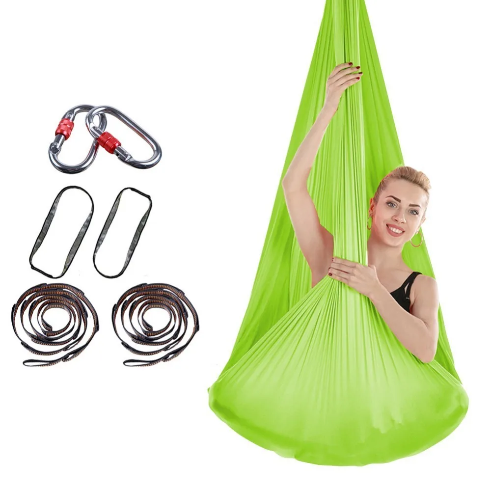 

Elastic Aerial Yoga Hammock Premium Aerial Silk Fabric Flying Yoga Swing For Antigravity Yoga Inversion Exercises Training