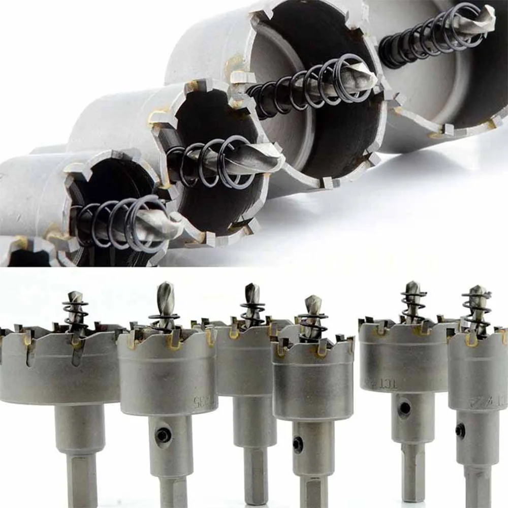 6pcs Carbide Tip Hole Saw Drill Set Stainless Steel Drill Bits Set Hole