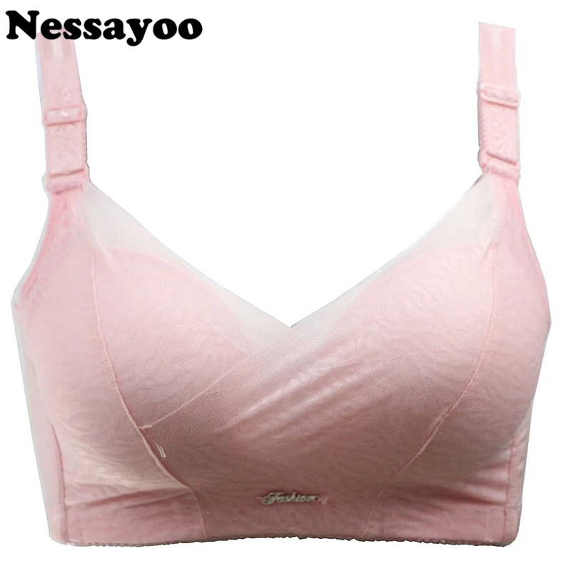 

Sexy Seamless No Rims Bra Gather Adjustable Women Bra 34B 36B 38B Plus Size B C Cup Underwear Push Up Women Bra New Solid Bras