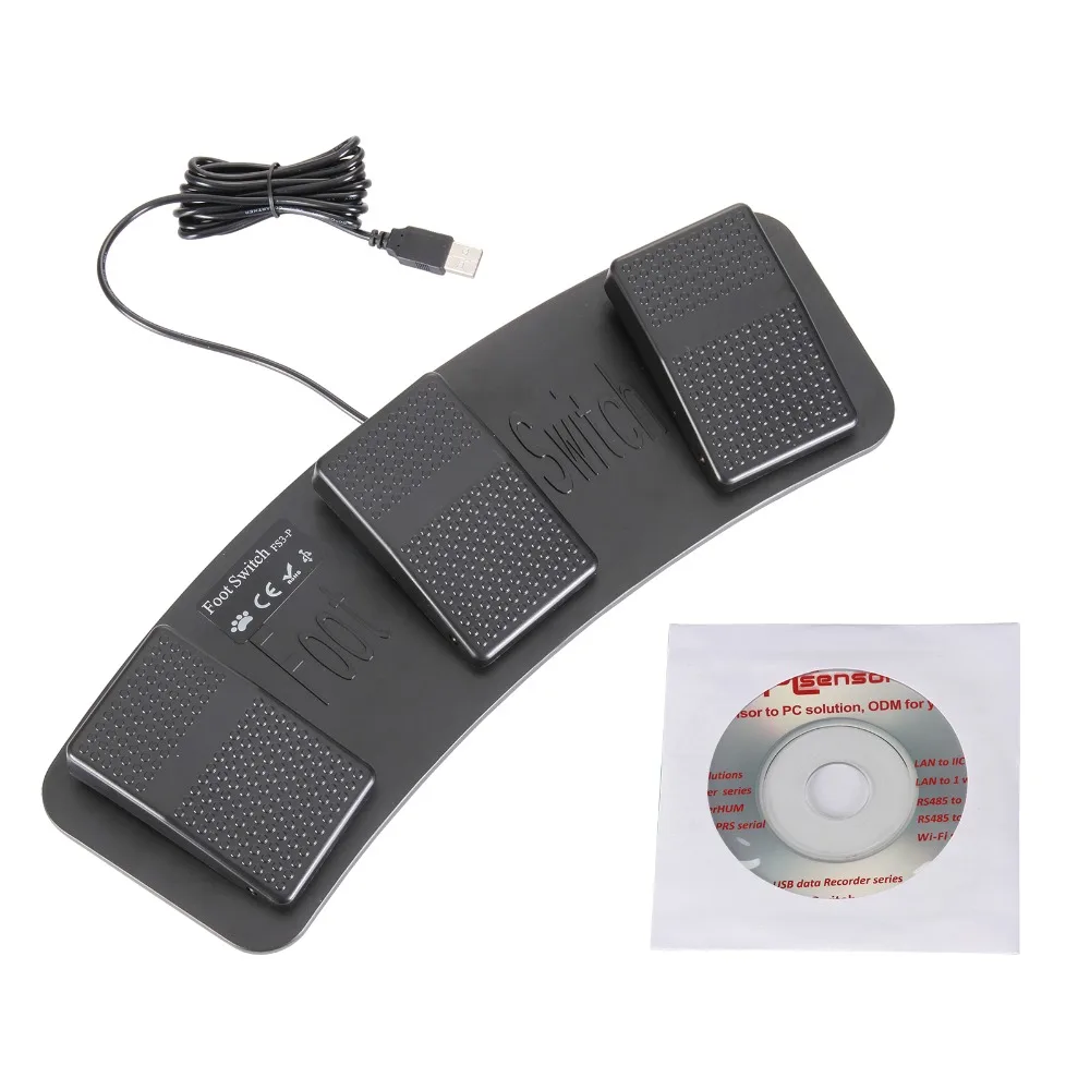 1pcs ROHS Hot FS3 P USB Triple Foot Switch Pedal Control Keyboard Mouse