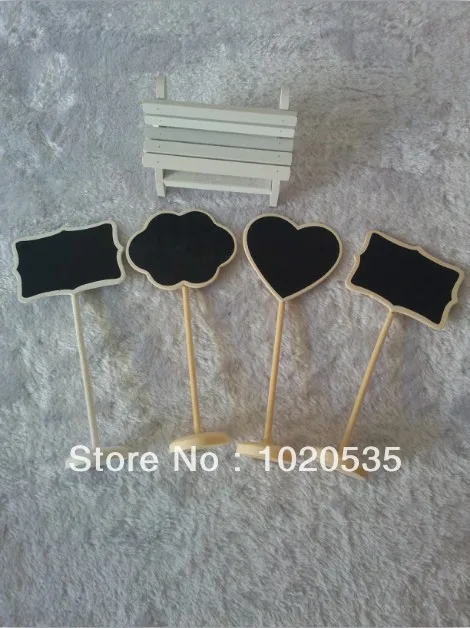 4 shapes Mini Chalkboard Label Stands - Wedding / Party / Lolly Buffet / Lolly Table, Place Settings, Food marker, Buffet labels