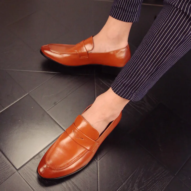 glossy black shoes