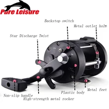 Полностью Металлическая Рыболовная катушка PureLeisure серии 3000 для лодки 1 BB влево/вправо 3,8: 1 Катушка для ловли на приманку для ловли карпа 300 м Linha De Pesca