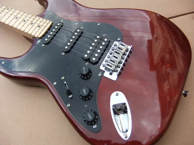 New Arrival Fdr STR electric guitarLeft Handed Model in deep brown 100816