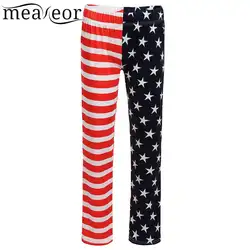 Флаг и полосы американского звезда печатных прямые брюки