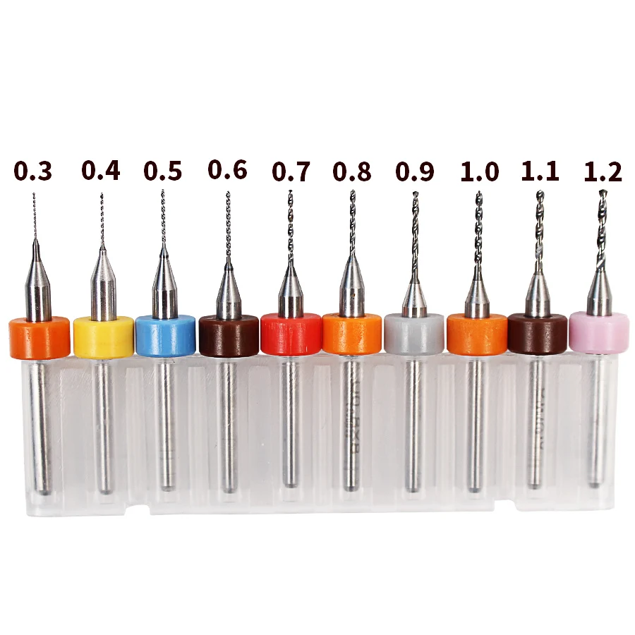 37mmX10Pcs Mini PCB Print Circuit Board Carbide Micro Drill Bits