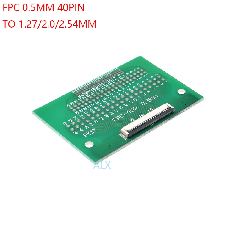 

2PCS FPC-40PIN CABLE PITCH 0.5MM TO DIP PITCH 1.27MM/2.0MM/2.54MM smt adapter FFC 40P FPC 40Pin cable connector TO DIP40 BOARD