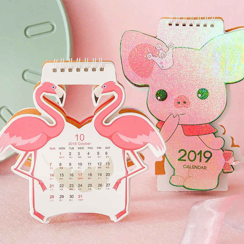 

The Shining Design Cute Cartoon Desk Calendar 2019 Table Calendar Gift Free Shipping Children Gift
