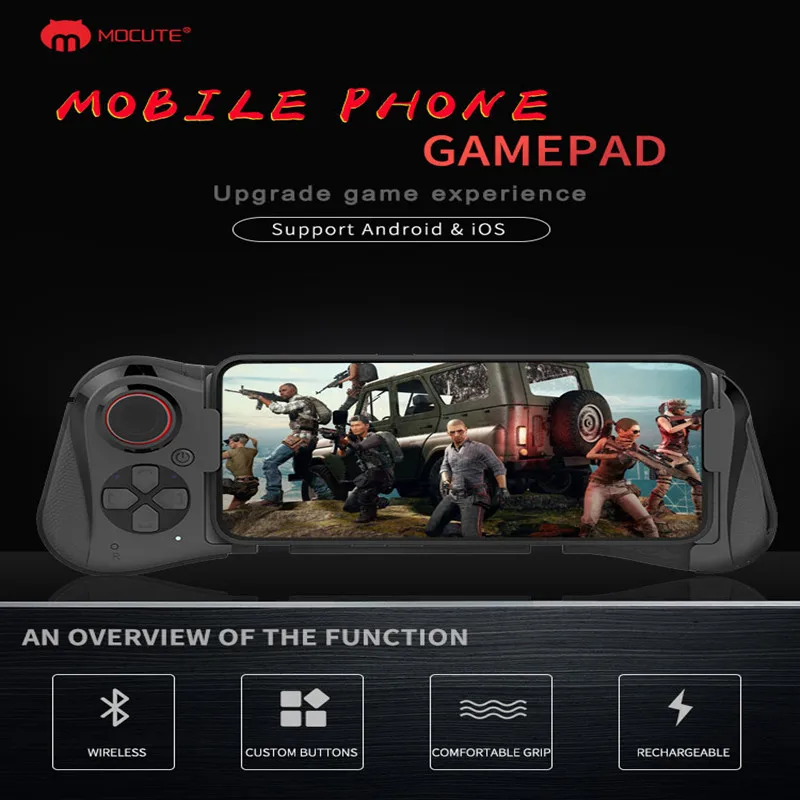 Mocute 058 Wireless Game pad Bluetooth Android Joystick VR Telescopic Controller Gaming Gamepad For Phone PUBG Mobile Joypad