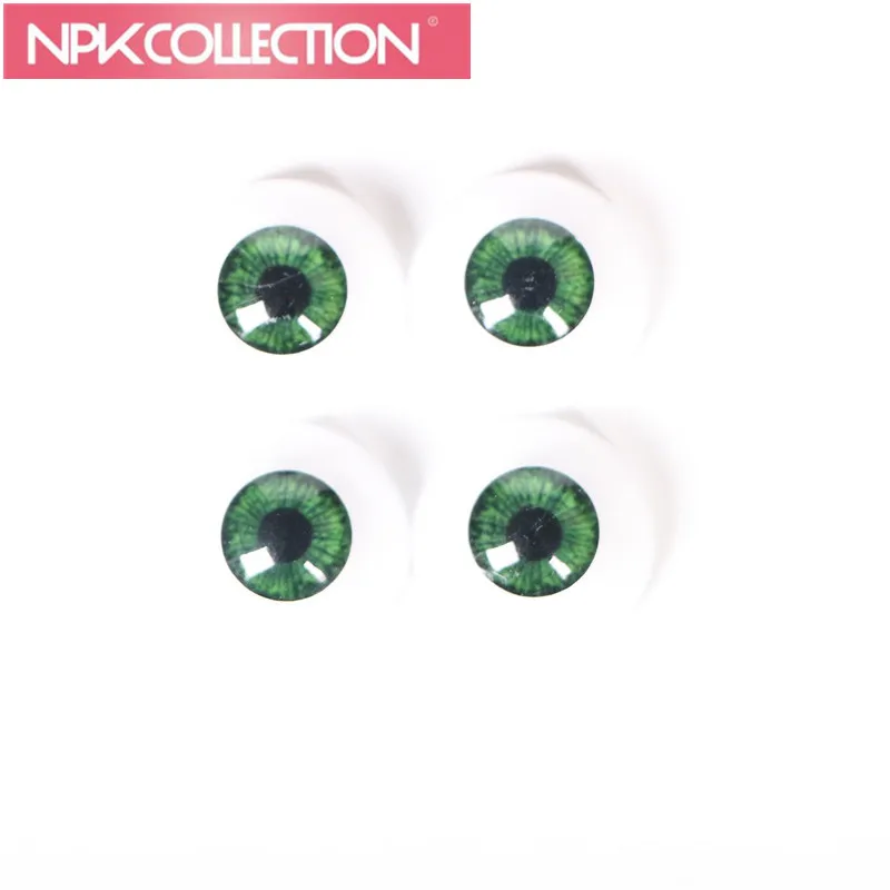 2 пары подходят для 20 дюймов Reborn Baby Doll kits 20 мм полукруглые игрушки глаза акриловые кукольные глаза 6 различных цветов могут быть выбраны - Цвет: green