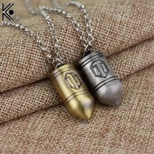 Juego en línea World of Tanks WOT Metal Bullet Pendent Necklace mujeres hombres cadena joyería Collares regalos de navidad Punk tipos